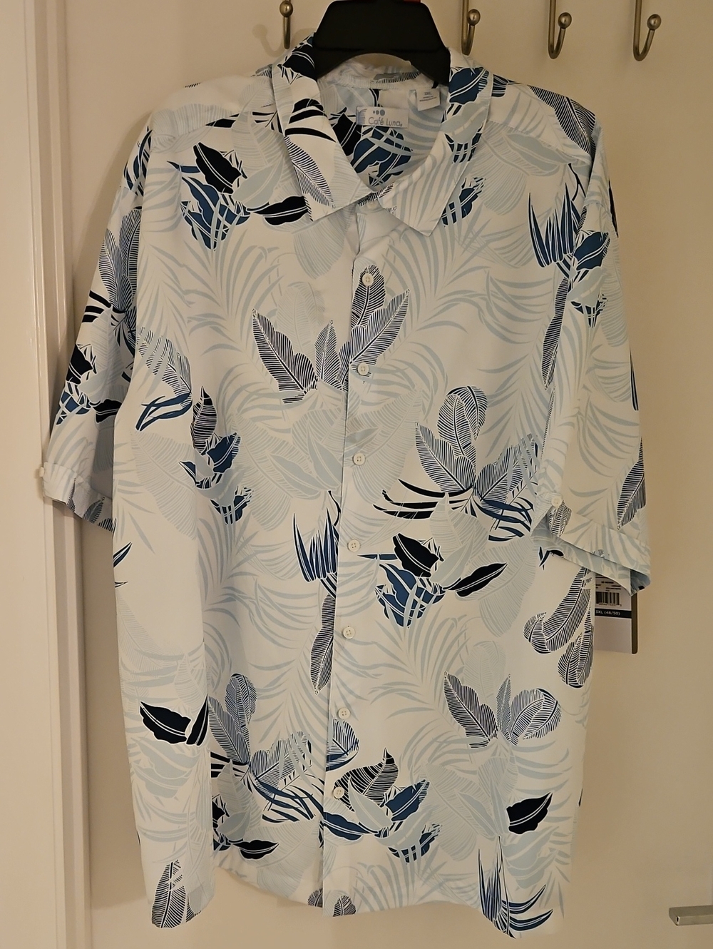 Cafe Luna Mens 3XL Short Sleeve Button Front Woven Tropical Hawaiian Shirt NWT